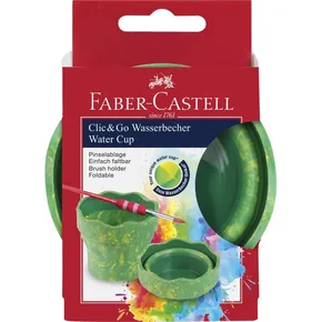 Kubek na wodę Faber-Castell Click & Go Dinozaur Marmur Zielony